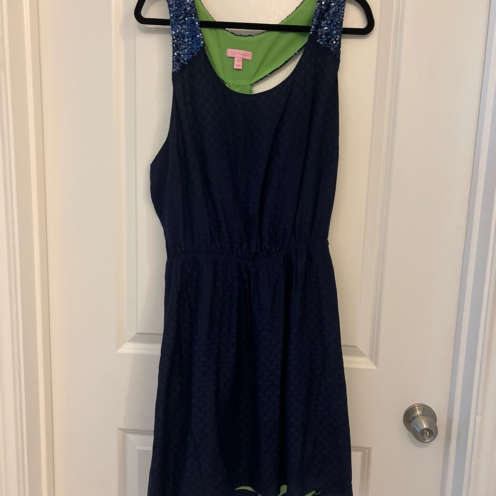 Lilly Pulitzer Blue Halter Sundress Casual